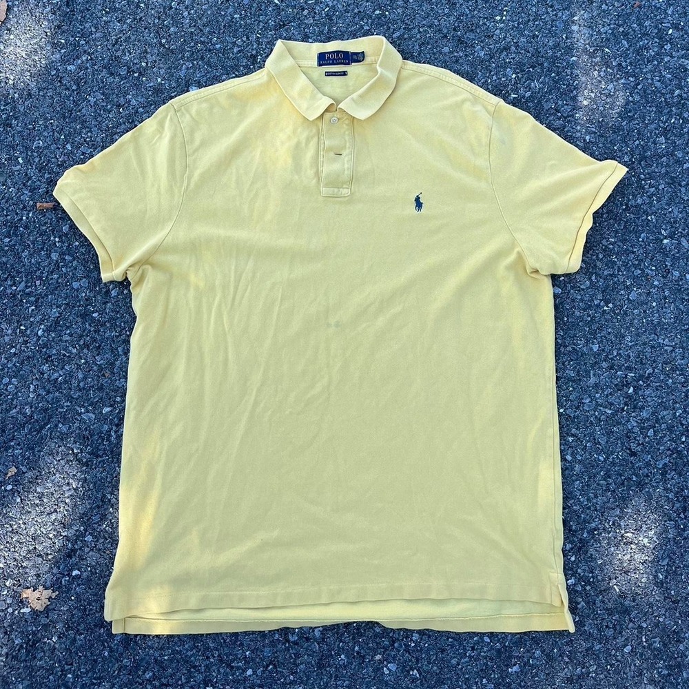 Polo Ralph Lauren Pastel Yellow button up shirt size XXL